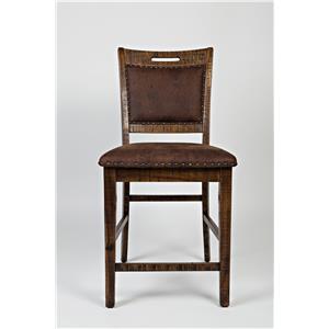 Upholstered Back Counter Stool